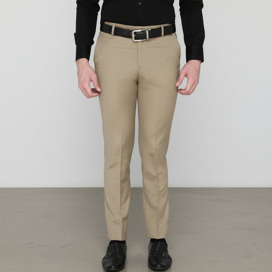 28 Zido Slim Fit Men Cream Trousers