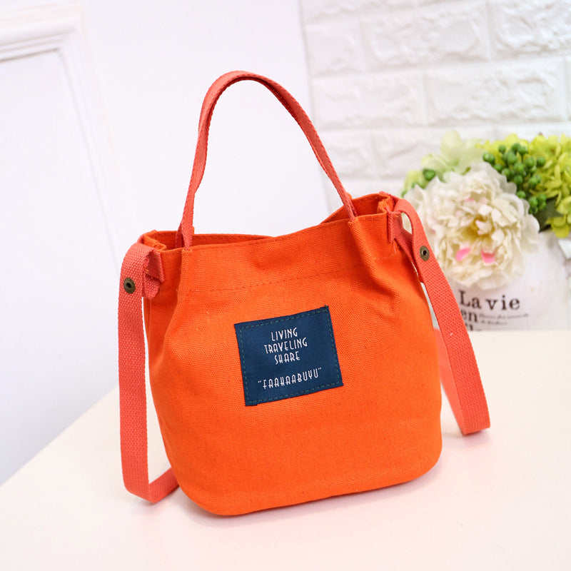 Canvas Handbags Single Shoulder Bags Crossbody Bucket Bag