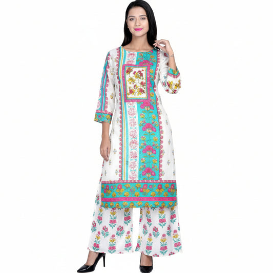 Fashionmandi Women s Kurta and Palazzo Set
