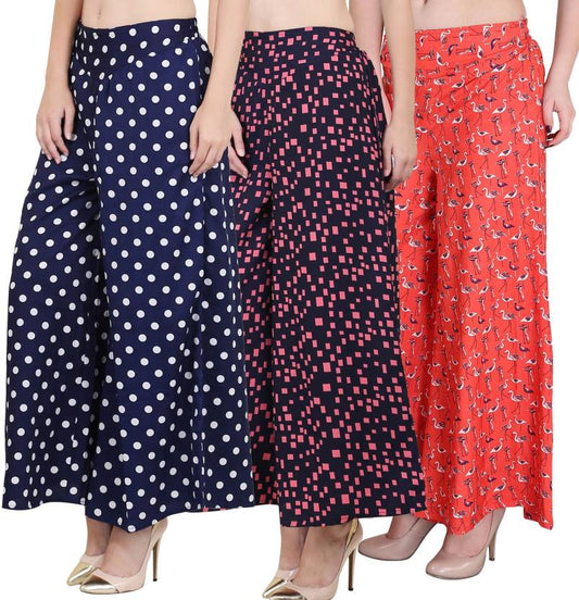 Womens Dark Blue Pink Orange Trousers